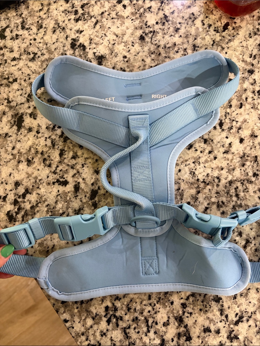 Light Blue dog step in  Harness Vest - Adjustable Comfort
